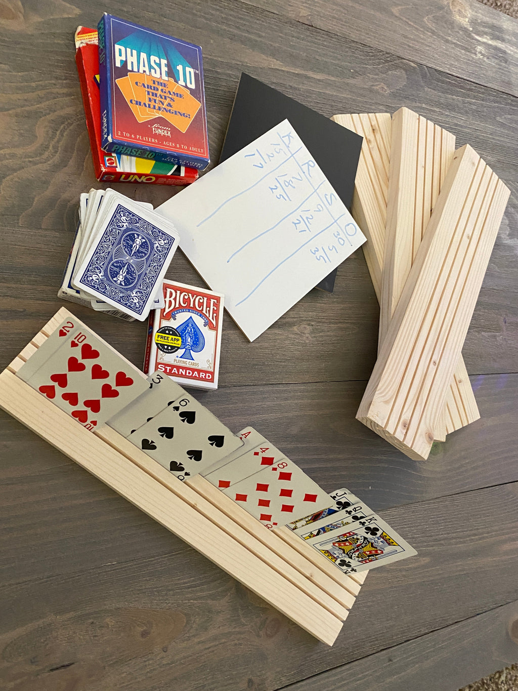 Wooden Playing Card Holder