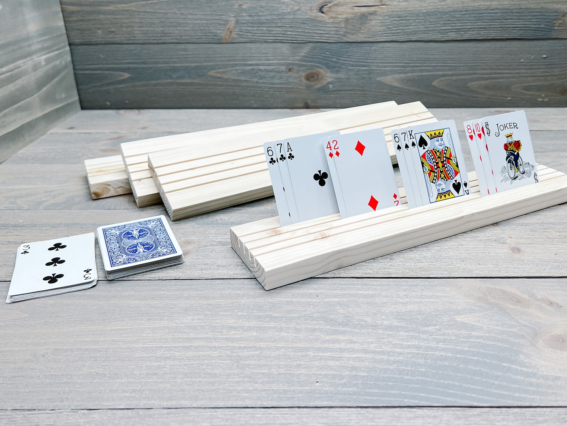 Wooden Playing Card Holder